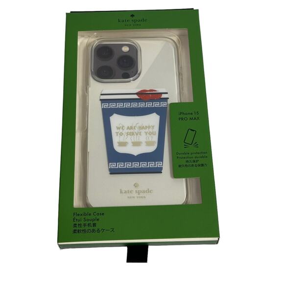 Kate Spade Coffee Break iPhone 15 Pro Max Case - Picture 1 of 5